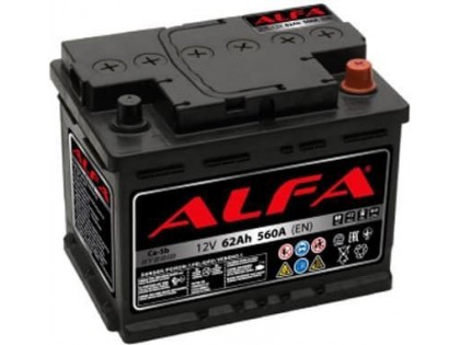 Аккумулятор ALFA Hybrid 62 А/ч 560A R+