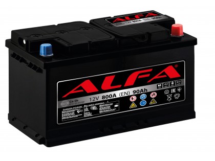 Аккумулятор ALFA Hybrid 90 А/ч 800A R+