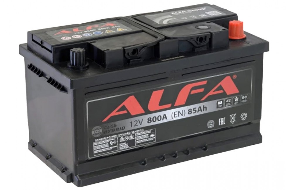 Аккумулятор ALFA Hybrid 85 А/ч 800A R+