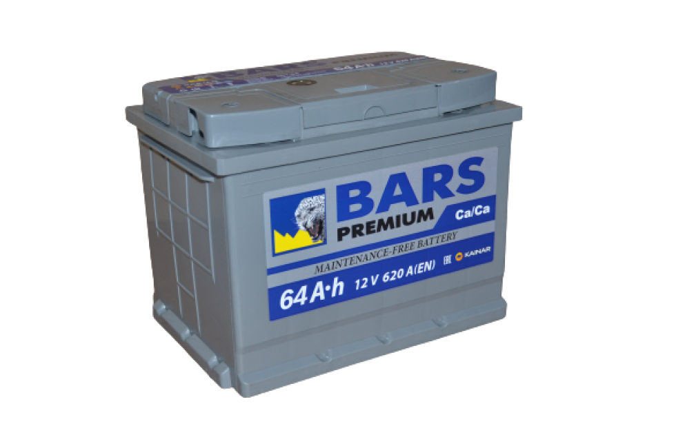 Аккумулятор BARS (Kainar) 64 a/h 620 A (EN) R+