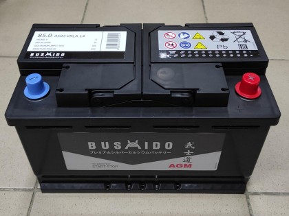 Аккумулятор Bushido AGM 85 a/h 800A R+