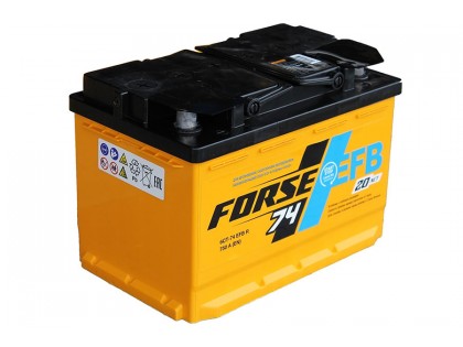 Аккумулятор Forse EFB 74 A/h 750A низкий R+