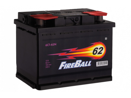 Аккумулятор FireBall 6СТ-62 A/h 530A (EN) R+