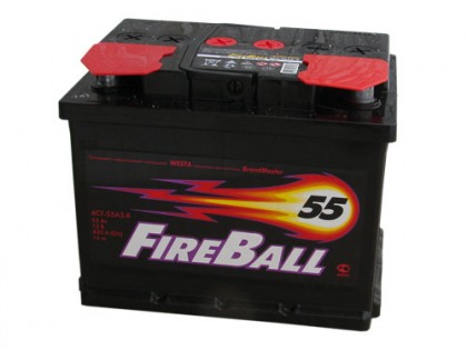Аккумулятор FireBall 6СТ-55 a/h R 430A (EN)