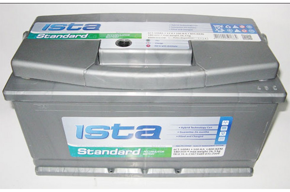 Аккумулятор ISTA Standard (100 А/ч), 800А Аккумулятор ISTA Standard (100 А/ч), 800А