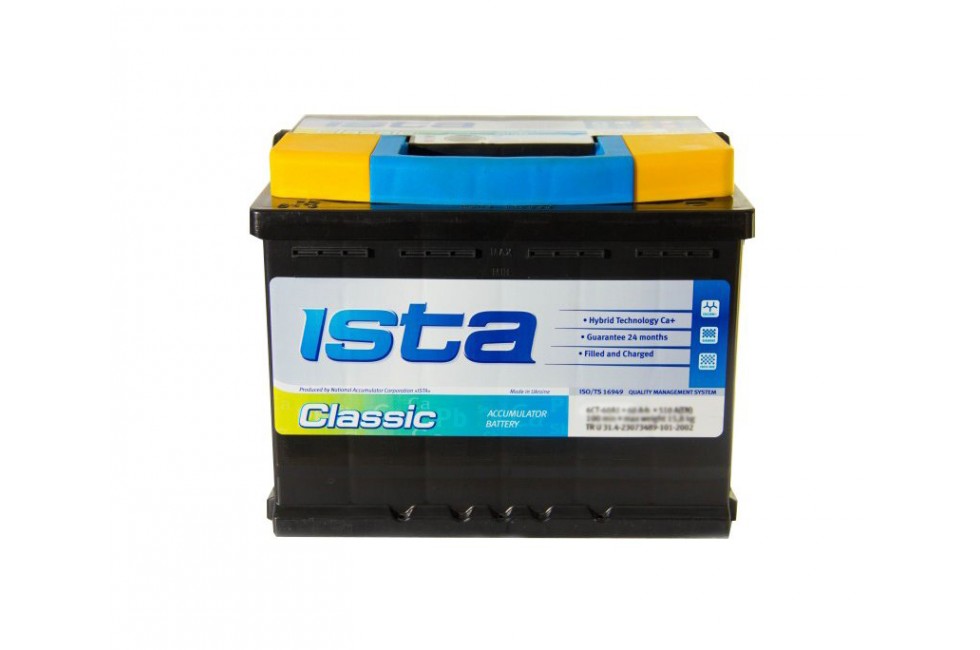 Аккумулятор ISTA CLASSIC (66 А/ч), 570А