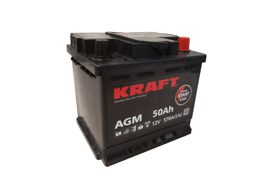 Аккумулятор KRAFT AGM 50 R+