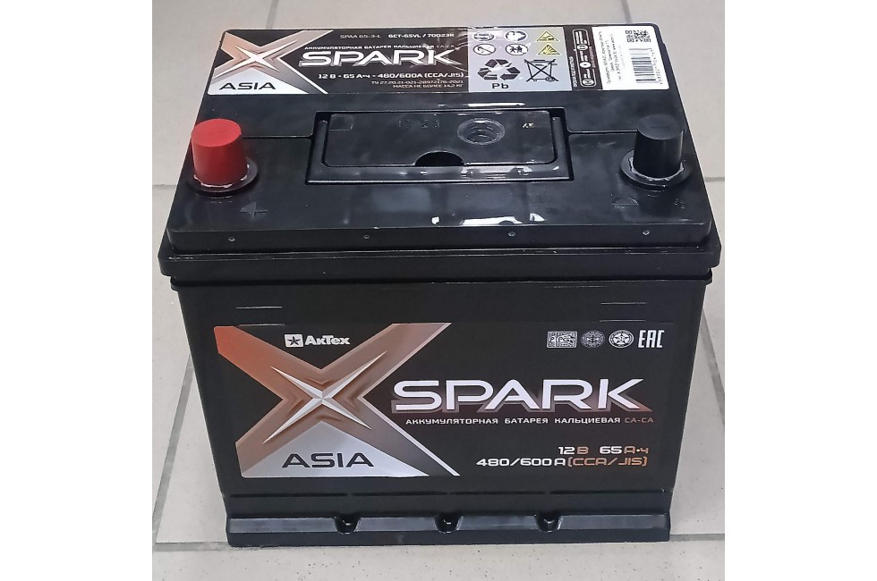 Аккумулятор SPARK Asia 65 A/h 600A L+ Аккумулятор SPARK Asia 65 A/h 600A L+