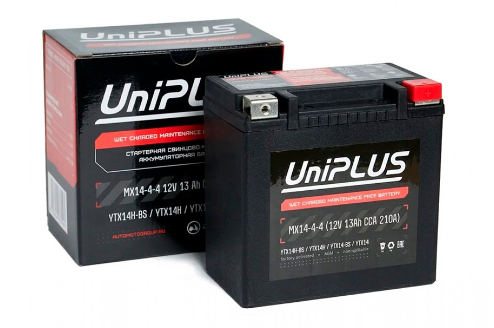 Мото аккумулятор UniPLUS MX14-4-4 (12В 13Ач)