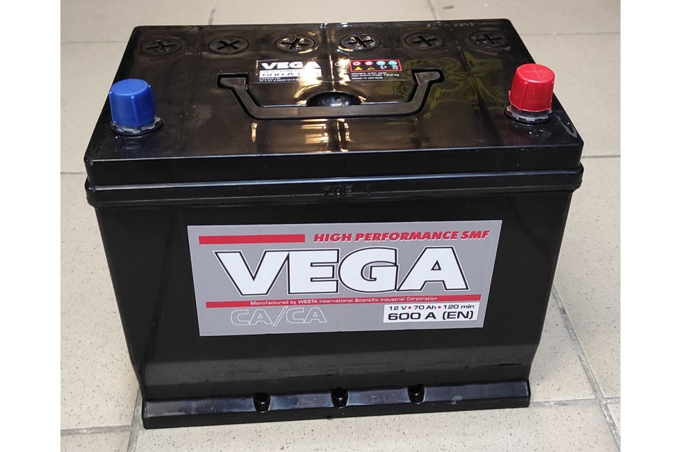 Аккумулятор Vega Asia 70 A/h 600 А (EN)