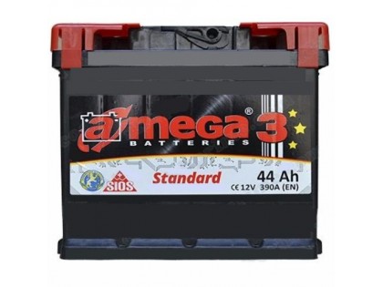 Аккумулятор A-mega Standard 6СТ-44 44 A/h 390A R+