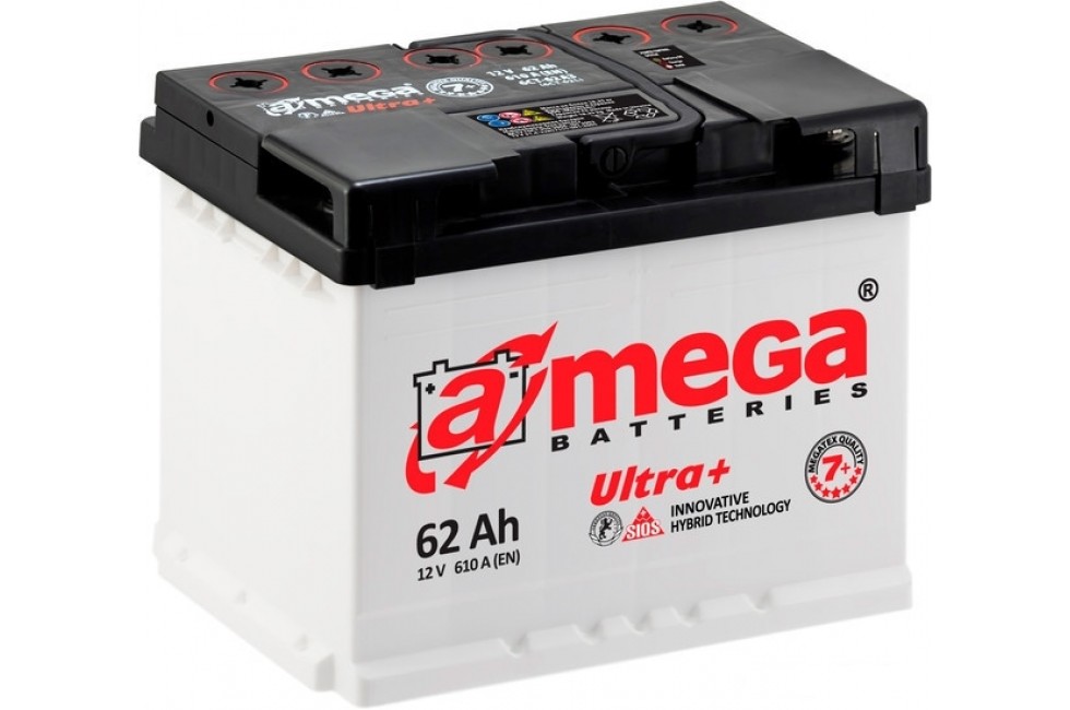 Аккумулятор Amega Ultra Plus 62 R+ 610 A (EN)