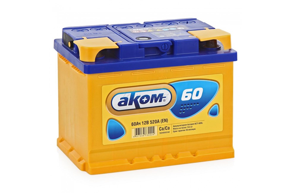 Аккумулятор Akom 60 a/h 520A (EN) Аккумулятор Akom 60 a/h 520A (EN)