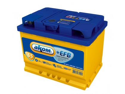 Аккумулятор АКОМ +EFB 6СТ-65 Евро 670 A(EN)