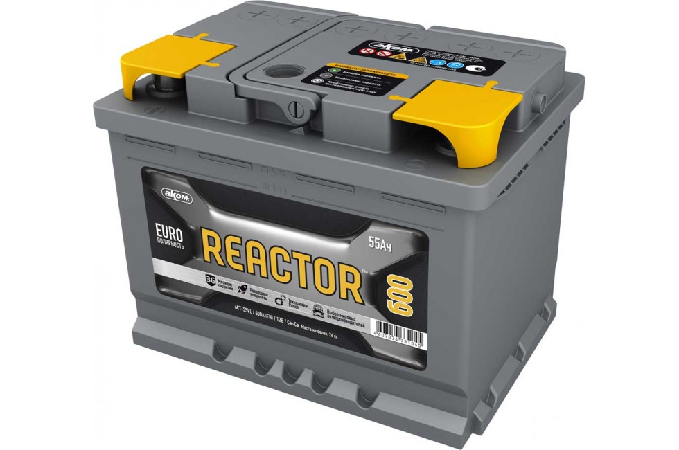 Аккумулятор Reactor 55 a/h 600A (EN)