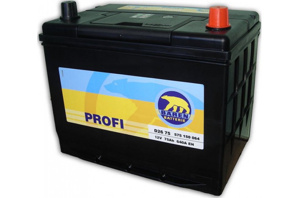 Аккумулятор Baren Profi 75 a/h 570114 640A (EN) Аккумулятор Baren Profi 75 a/h 570114 640A (EN)