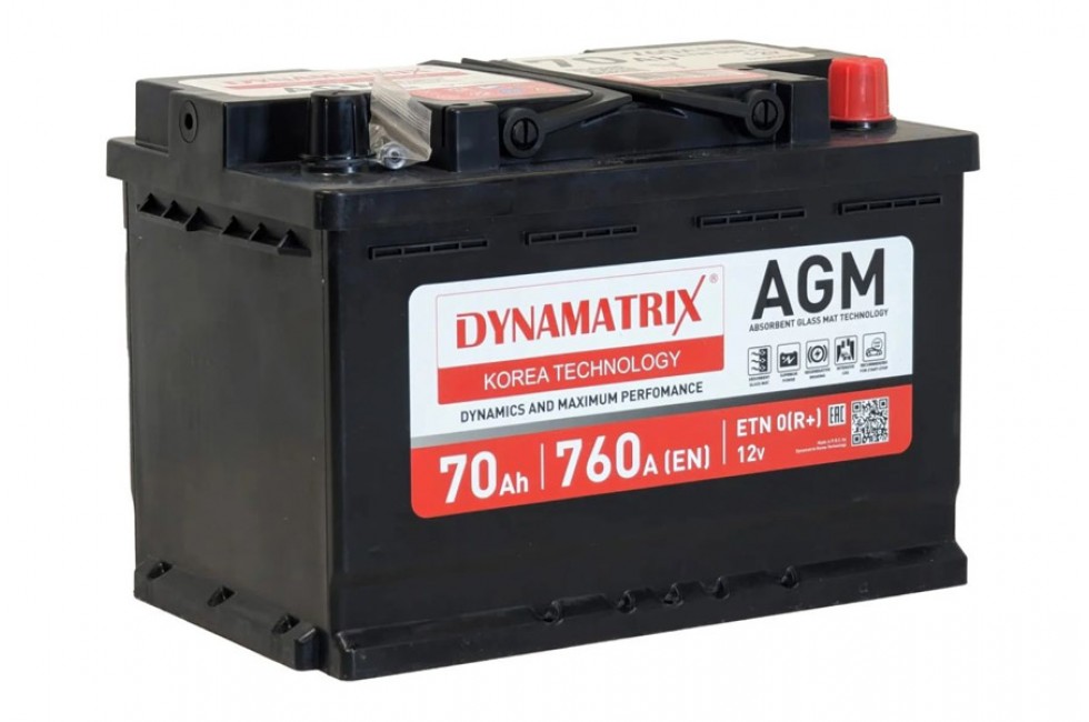 Аккумулятор Dynamatrix AGM DEK700 760А (70 А·ч)