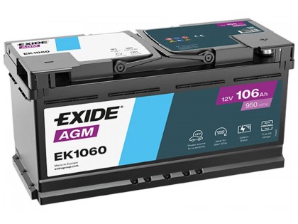 Аккумулятор Exide Start-Stop AGM EK1060 (106 A/h) 950A R+