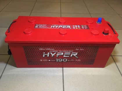 Аккумулятор Hyper 190 a/h 1250 e/n