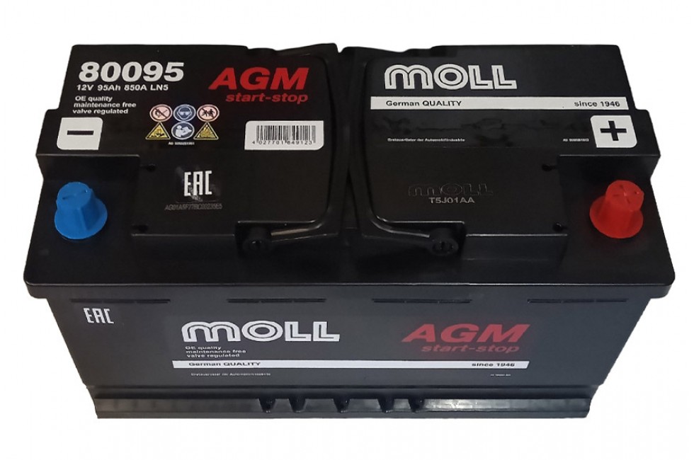 Аккумулятор Moll Start-stop AGM 80 A/h 800(EN)