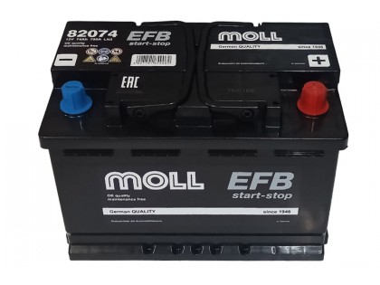 Аккумулятор Moll Start-stop EFB 74a/h 780(EN)