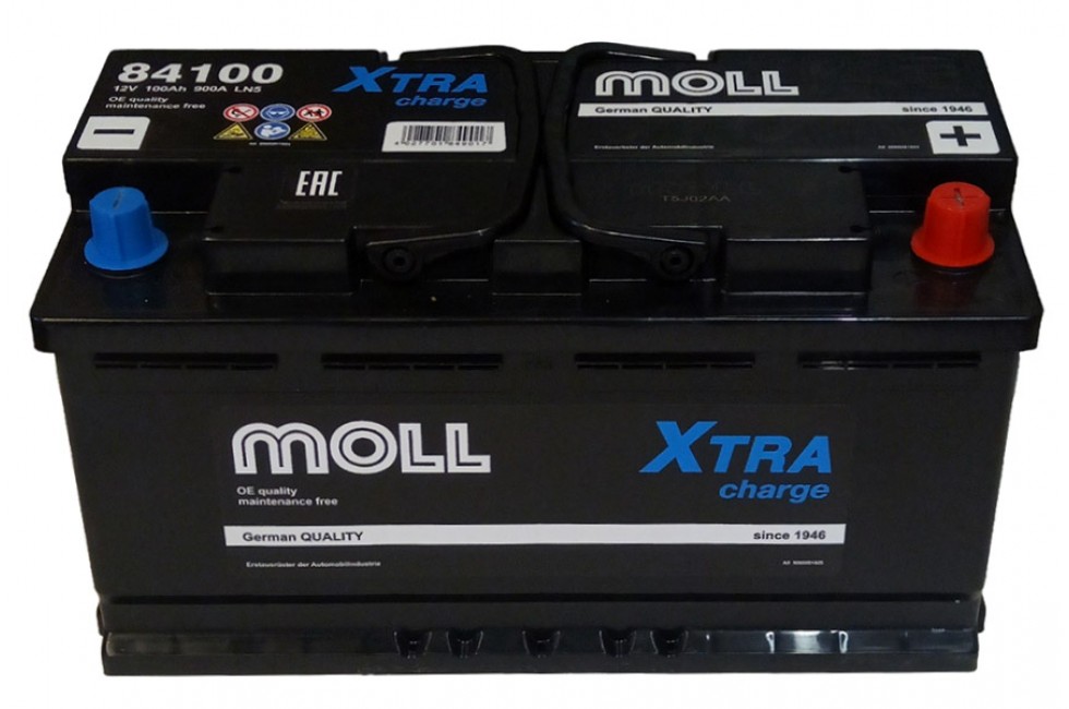 Аккумулятор Moll XTRA Charge 100 a/h 900(EN)