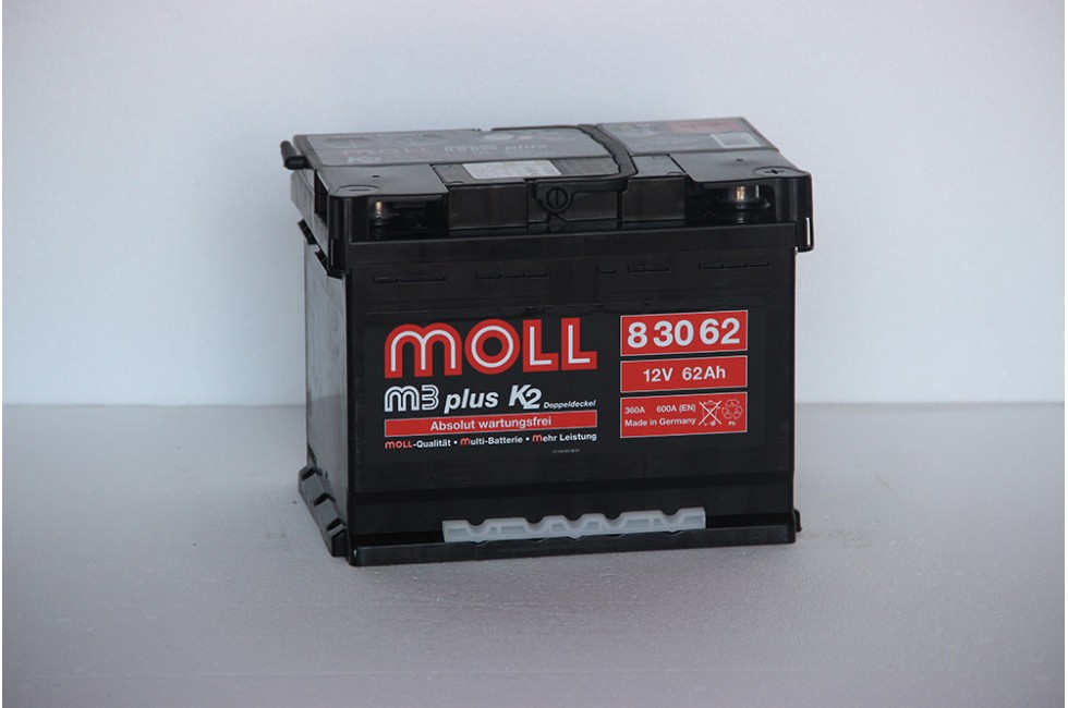Аккумулятор Moll M3 Plus 62 A/ч 600A (EN) 