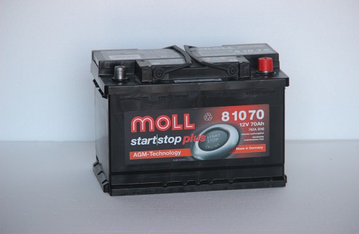 Аккумулятор Moll Start-stop AGM 70 a/h 760(EN)