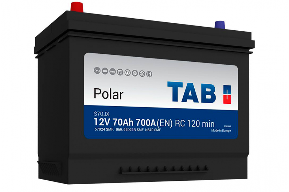 Аккумулятор Tab Polar 70 A/h Азия Аккумулятор Tab Polar 70 A/h Азия
