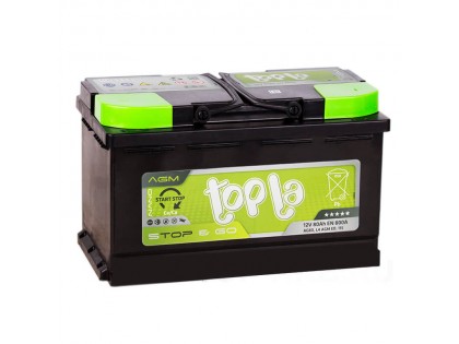 Аккумулятор Topla TOP AGM Stop / Go 80 A/h 800A