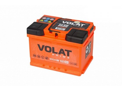 Аккумулятор VOLAT Prime 62 A/H 600A L+