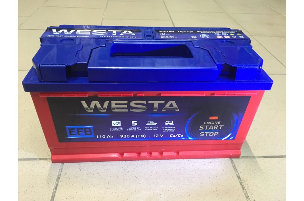 Аккумулятор Westa RED EFB 110 A/h 920A