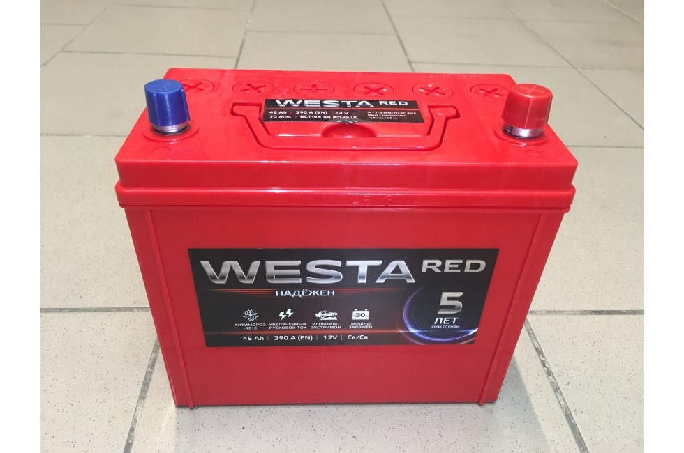 Аккумулятор Westa Asia RED 45 a/h 390A (EN)