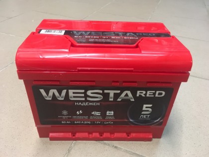 Аккумулятор Westa RED 60 a/h 640A (низкая)