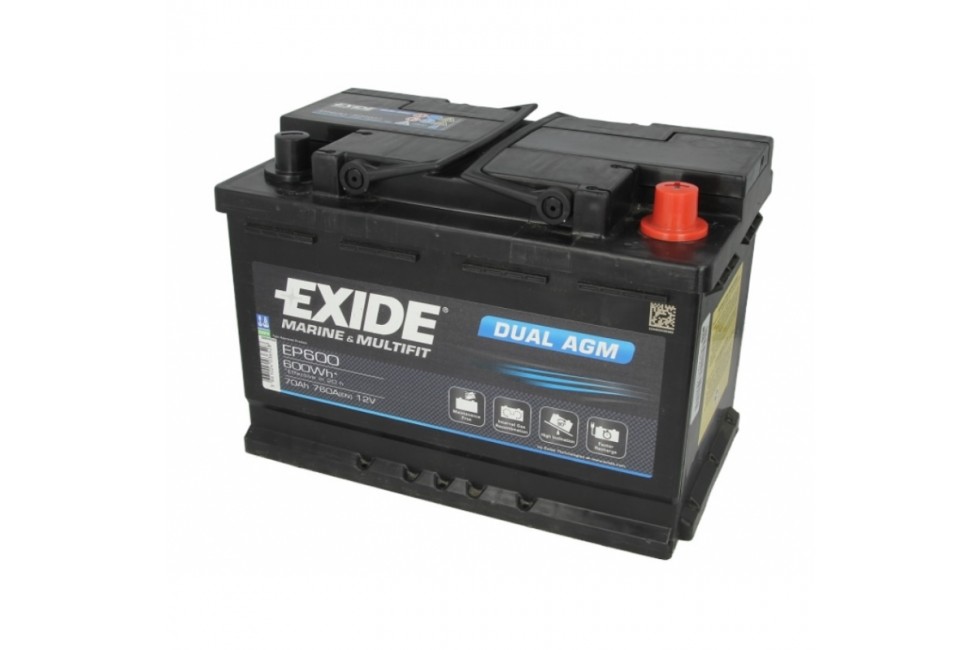 Аккумулятор Exide Start-Stop AGM EK 700 (70 A/h) 760A R+