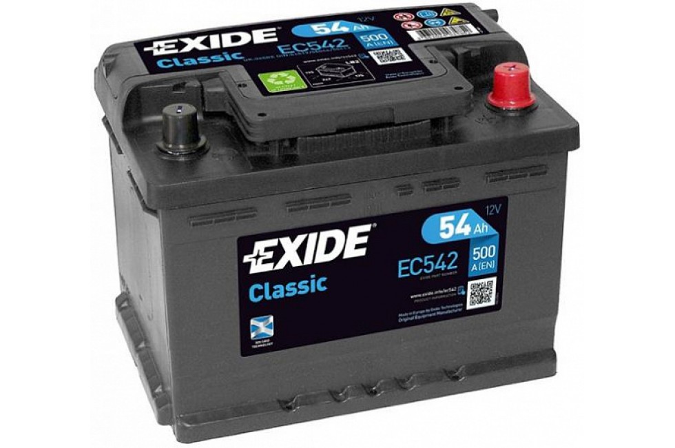 Аккумулятор Exide Classic EC542 (54 A/h), 500A R+