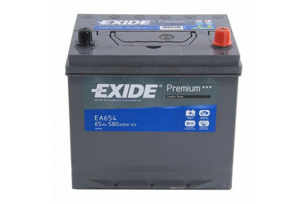 Аккумулятор Exide Premium EA654 (65 A/h), 580A R+