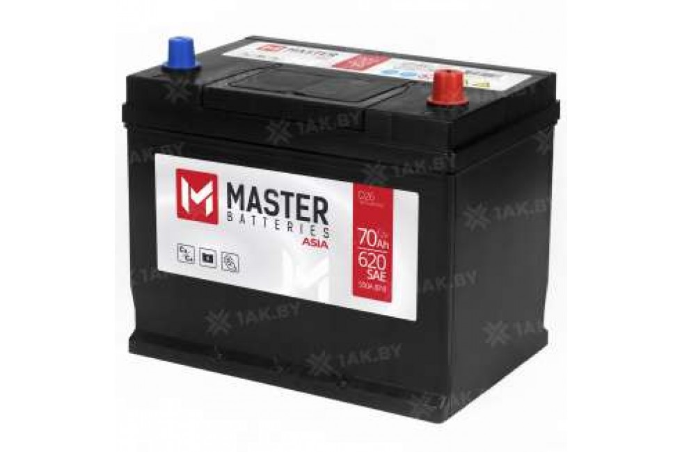 Аккумулятор MASTER BATTERIES 70 Ah 550A R+ Asia