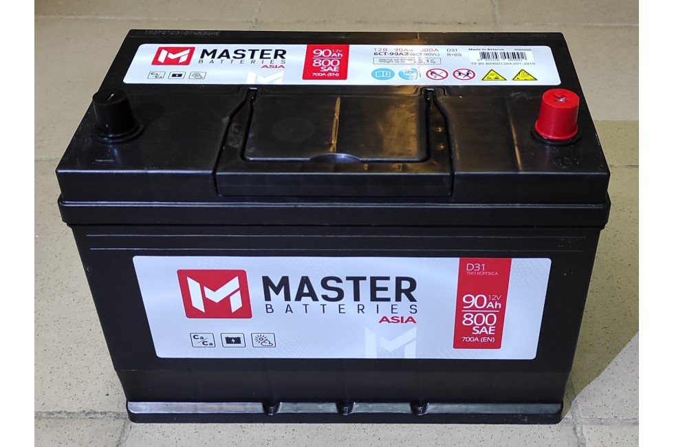 Аккумулятор MASTER BATTERIES 90 A/h 800A R+ Asia