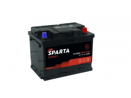 Аккумулятор SPARTA ENERGY 6СТ-55 Евро
