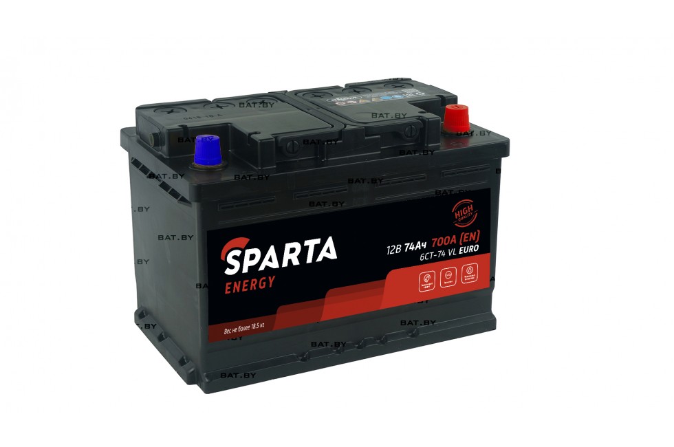 Аккумулятор SPARTA ENERGY 6СТ-74LB Евро