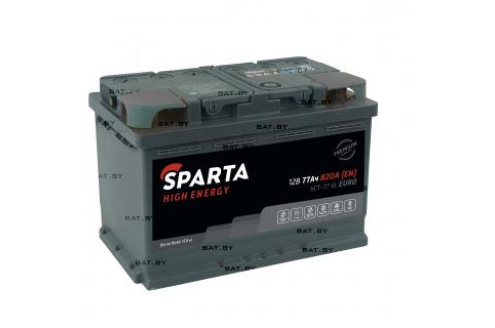 Аккумулятор SPARTA HIGH ENERGY 6СТ-77 Евро