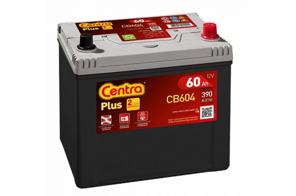 Аккумулятор Centra Plus CB604 60 А/ч 390A R+