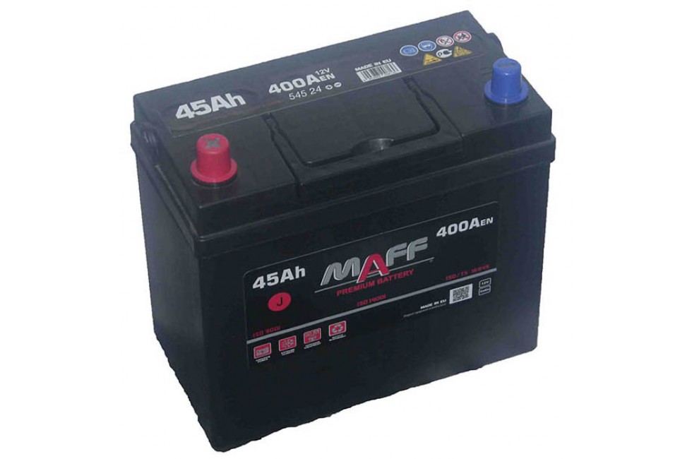 Аккумулятор MAFF Premium Asia 45 A/h 450А R+/L+