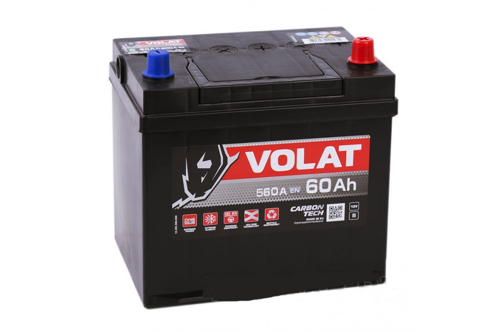 Аккумулятор VOLAT Ultra ASIA 60 A/h 560A R+