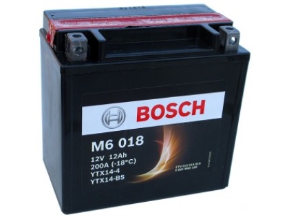 Аккумулятор Bosch M6 018 512 014 010 (12 A/H), 200A, YTX14-BS / YTX14-4