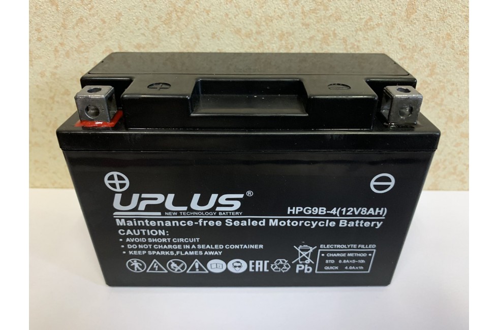 Аккумулятор UPLUS HPG9B-4 8 A/h L+
