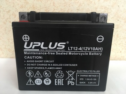 Аккумулятор UPLUS Super Start LT12-4 (YTX 12- BS 510012) 12 Ач L+