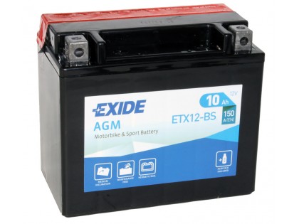 Аккумулятор Exide ETX12-BS (10 A/h), 150А R+
