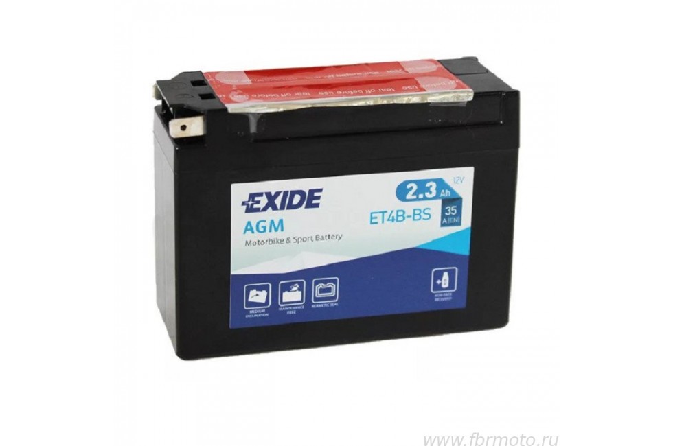 Аккумулятор Exide ETR4A-BS (2,3 A/h), 35А R+ Аккумулятор Exide ETR4A-BS (2,3 A/h), 35А R+
